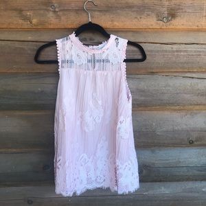 Rose Blush Lace Top